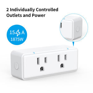 Z-Wave Dual Smart Plug Outlet 15A Intérieur US 2 Ports CA 10A ETL FCC pour <span class=keywords><strong>SmartThings</strong></span> Certifié Compatible pour Smart Home <span class=keywords><strong>Hub</strong></span> - Product Image 5