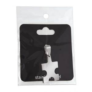 Colgante de rompecabezas de acero de 16x25mm, abalorios y colgantes finos - Product Image 2