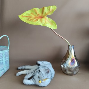 Hoja <span class=keywords><strong>de</strong></span> Caladium Tropical Artificial, Planta <span class=keywords><strong>de</strong></span> <span class=keywords><strong>Colocasia</strong></span> Artificial Realista, Ramo <span class=keywords><strong>de</strong></span> Hojas Verdes para Decoración <span class=keywords><strong>de</strong></span> Interiores, Arreglo <span class=keywords><strong>de</strong></span> Jarrones para Sala <span class=keywords><strong>de</strong></span> Estar - Product Image 4