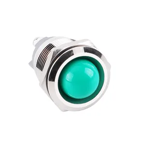 ABILKEEN Small Panel Mount LED Indicator Lights IP67 Flat/Ball Round Indicator Light