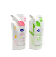 Sachets de recharge personnalisés recyclables de 500 ml et 1 L pour savon liquide et liquide vaisselle avec bec verseur – Pochettes de détergent à bec verseur