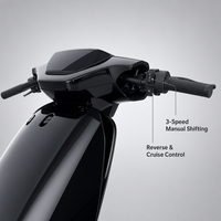 Moto tout-terrain électrique sans balais 60V 1200W, 14 pouces, vélo électrique tout-terrain, charge 200kg, frein CBS, pneu de marche arrière, vente en gros usine