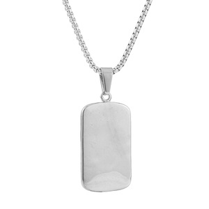 yunnique Stainless Steel Skull Pendant Necklace <b>Silver</b> Gold Color Geometric Design For Men And Women 3.0*60cm <b>Chain</b> - Product Image 3