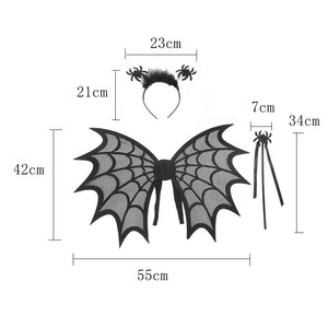 Set di <span class=keywords><strong>ali</strong></span> per costumi di Halloween all'ingrosso, ragno nero e pipistrello con luci LED, accessori per cosplay e giochi di ruolo per bambini, Natale e Capodanno - Product Image 3