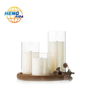 เชิงเทียนทรงกระบอกแก้วเชิงเทียนที่วางเทียนภาชนะตกแต่งสำหรับงานแต่งงานโต๊ะวางกลางใหม่ - Product Image 1