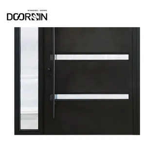 Customized Black Exterior Pivot Door Frame Aluminum Profile Pivot Entry Doors