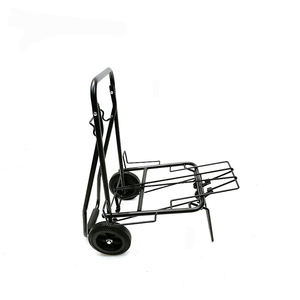 तह शॉपिंग ट्रॉली सामान किराने सुपरमार्केट स्टील शॉपिंग कार्ट के लिए चार पहिया - Product Image 5