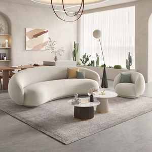 MOYI <strong>C</strong> <strong>Shape</strong> Recliner Upholstered Living Room Velvet Sectional <strong>Sofa</strong> <strong>Set</strong> Furniture Modern Luxury <strong>Sofas</strong> - Product Image 4