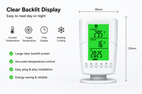 Termostato de Habitación Programable Avanzado, Controlador de Temperatura de Ahorro de Energía para Calefacción Eléctrica y Aire Acondicionado