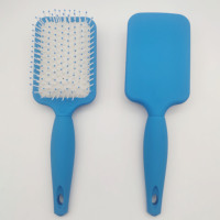 Brosse à cheveux carrée à coussin d'air, couleur néon vif, pour usage domestique et professionnel, démêlante et coiffante, personnalisable pour la coiffure