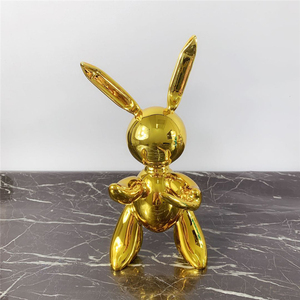 Ornement de lapin en résine trois couleurs galvanoplastie créative argent or Durable petit artisanat de la <span class=keywords><strong>maison</strong></span> décorations intérieures modernes - Product Image 4