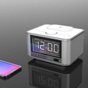 Smart Speaker with <strong>Alexa</strong> 10W Wireless Charging Speaker with RGB LED Card <strong>Radio</strong> &amp; Alarm Clock Hotel &amp; Home Use Airplay Feature - Product Image 5