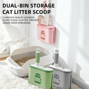 Toptan Kaka Küreği Toplu Dayanıklı Plastik Çöp Küreği Kancalı Saklama Kutulu - Product Image 2