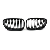 Grilles avant en plastique ABS aspect fibre de carbone pour BMW série 1 F20 2012-2014 accessoires de voiture pièces de carrosserie