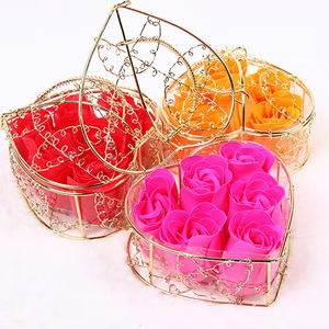 ตะกร้าใส่สบู่เหล็กชุบทองรูปหัวใจสวยๆสำหรับวันคริสต์มาสจบการศึกษาของขวัญวันเกิดวันวาเลนไทน์ - Product Image 3