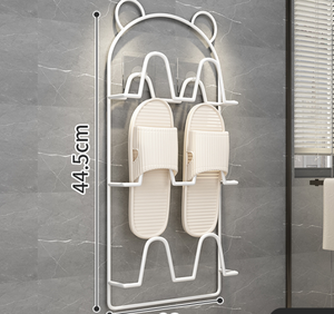 Commerci all'ingrosso Scarpiera pantofole da bagno Rack wc pantofole a parete stoccaggio <span class=keywords><strong>scarpe</strong></span> in metallo Stand Rack - Product Image 3