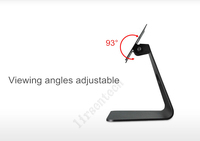 Support de bureau VESA pour moniteur LCD avec angles réglables et écran LED blanc argenté