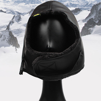 Casque de sécurité d'hiver pour homme avec chapeau anti-froid Matériaux en cuir/polaire/polyester Marque DELTAPLUS Couleur noire