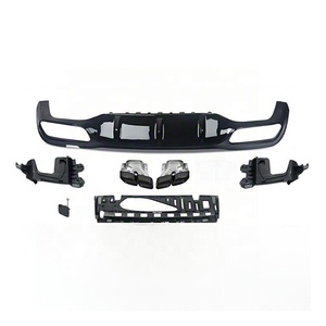 Diffusore Posteriore con Terminali di Scarico per <span class=keywords><strong>Mercedes</strong></span> <span class=keywords><strong>Benz</strong></span> Classe <span class=keywords><strong>E</strong></span> W213 AMG Line Saloon 2016-2019, Upgrade E63 E53, Nero o Argento - Product Image 1