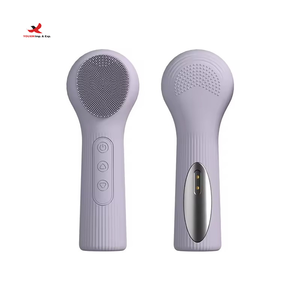 Nettoyant facial en silicone à double face chauffant avec contrôle intelligent de la température LED, brosse exfoliante pour un nettoyage en profondeur GZ RTS - Product Image 2