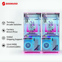 Mesin Cakar Hadiah Koin Komersial untuk Arcade, Dioperasikan dengan Koin, Permainan Satu Pemain untuk Pusat Perbelanjaan dan Peralatan Taman Hiburan