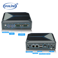 Sans ventilateur linux mini pc double nic N1321 4K vidéo 2 sortie HD nouveau lecteur multimédia de conception pour la signalisation numérique