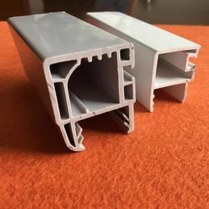 Tùy chỉnh Trắng PVC <span class=keywords><strong>uPVC</strong></span> ABS PP HDPE nhựa đùn hồ sơ Gắn Vải theo dõi Trims nhựa modling loại đùn - Product Image 6