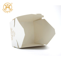 Boîtes d'emballage à emporter personnalisées en papier blanc avec logo recyclables frites cupcake pâtisserie détaillant boîtes à dessert pour aliments