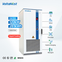 VoltaNes All in One 125kW 241-261kWh Pendingin Cair LFP Kabinet Penyimpanan Energi Komersial Terintegrasi PCS BMS Perlindungan Kebakaran