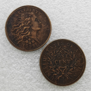 Monedas conmemorativas de 1 centavo de Estados Unidos de <span class=keywords><strong>1793</strong></span>, con diseño de cabello fluido, regalos, decoración del hogar - Product Image 1