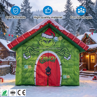Cabane de Noël gonflable, tente de Noël gonflable pour l'extérieur, décoration de jardin pour fête, grotte pour événement festif