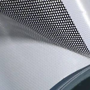 Factory Hot Eco solvent one way vision printing digital perforated vinyl glass sticker one way vision see through vinyl