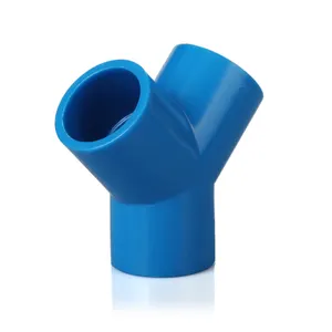 HomeKer PN10 PVC 4 Way Pvc Fitting 90 Degree Side Tee Pvc Pipe Connector Irrigation Tube Adapter
