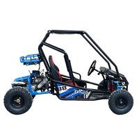 Kart Todoterreno de Montaña Doble para Padres e Hijos, Motor de Gasolina de 125cc con Enfriamiento por Aire, Vehículo de Playa de Cuatro Ruedas