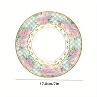 Assiettes en papier imprimées sur mesure ensemble de fleurs vertes assiettes jetables compostables élégantes assiettes en papier fantaisie pour aliments