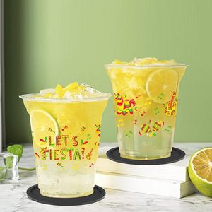 Water clear Frosted Coffee Wholesale Juice 12 oz logo Sealing Film <b>Drinking</b> Disposable Customised U Shape <b>Plastic</b> <b>Cup</b> - Product Image 4
