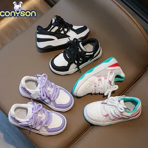 Conyson 운동화 어린이 하이탑 신발 2023 가을 새로운 소녀 별 스포츠 신발 어린이 미끄럼 방지 부드러운 단독 캐주얼 어린이 신발