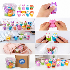 Wholesale Mixed Popcorn Burger Cup Squishy Set Soft Recovery PU Foam Decompression Toys Birthday Giveaways For Kids - Product Image 4