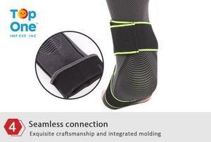 Top One Support de cheville en nylon avec logo personnalisé Compression confortable et respirante pour les joueurs de football Populaire et bon - Product Image 5