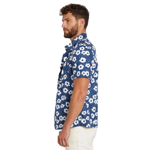 2023 hombres Casual media manga Slim Fit algodón para polos impresos personalizados cómodos sarga de algodón de franela para otoño - Product Image 4