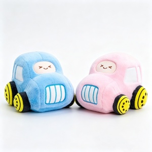 Juego de peluches de coche personalizados, lindos peluches de coche de dibujos animados, par de peluches de coche azul y rosa - Product Image 4