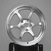 Jantes en alliage personnalisées argentées 15 pouces 4x100 4x114.3 6.5J à faible pression, design maille profonde, pour voitures de tourisme et véhicules JDM Hatchback