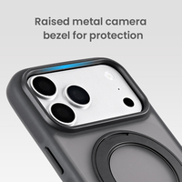Étui de téléphone antichoc avec support rotatif à 360° pour iPhone 18 Pro Max avec pare-chocs en TPE et cadre de caméra en métal