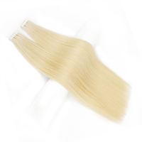 Extensions de cheveux humains vierges Remy à cuticules intactes, épaisses de la racine aux pointes, alignées, avec bande invisible, type Skin Weft