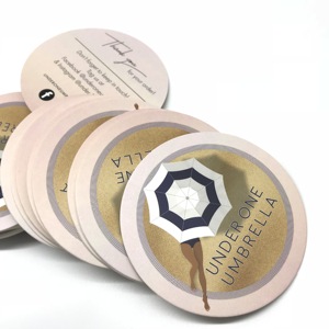 Su misura di grande formato rotondo 800gsm stampa LOGO del MARCHIO grazie per invito carta di carta - Product Image 5