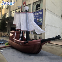 Modèle de bateau pirate gonflable d'Halloween pour la décoration de fête à thème