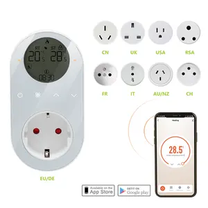 Beca หน้าจอเทอร์โมสตัทแบบ BHT-12-LCD ไร้สายสามารถตั้งโปรแกรมได้แบบ Google Nest Display Smart WiFi HVAC Digital termostato