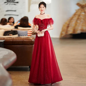 Sws071 सुरुचिपूर्ण पोशाक महिला प्रेम लंबे 2025 कॉकटेल कपड़े थोक चीन रोमांटिक सेक्सी शाम पोशाक - Product Image 5