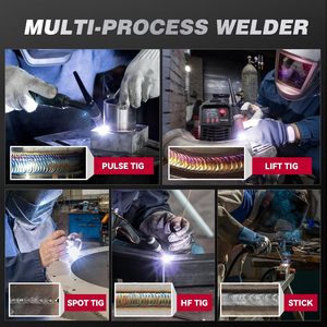 ARCCAPTAIN TIG200P 200Amp DC 5.1HF/Lift/Pulse/Spot TIG-staaflasapparaat 110V/220V dubbele spanning multi-proces lasmachine - Product Image 4