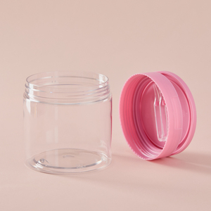 Pot de lingettes démaquillantes torsadées cosmétiques en plastique rond de couleur rose pour démaquillant avec couvercles 50g 100g 120g 150g - Product Image 3